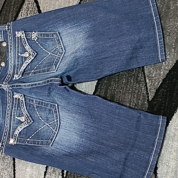 MISS ME BERMUDA FLAP POCKETS DENIM JEAN SHORTS - Picture 10 of 11